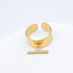 Anel grosso aço inoxidável ajustável