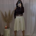 Bermuda comprida com cinto