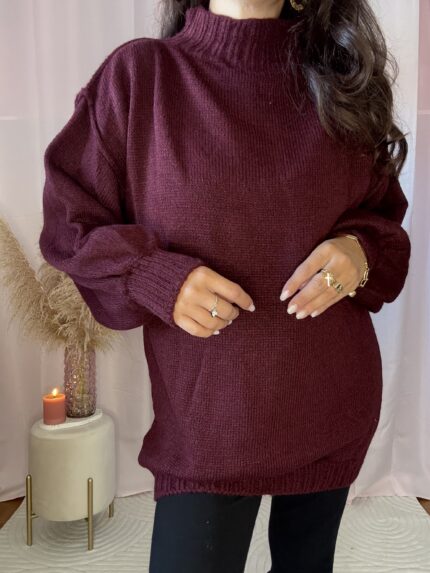 Camisola com gola alta