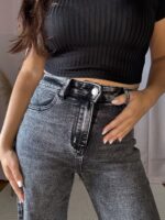 Calças de ganga premium elásticas com corte largo - Image 2