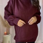 Camisola com gola alta