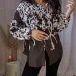 Camisa Bohème Bordados Branca em algodão